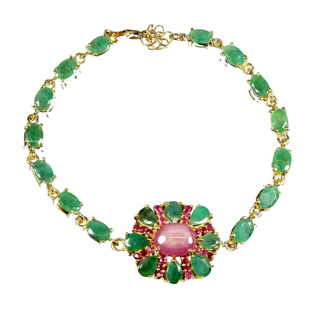 Brățări cu Pietre Semipretioase si Pietre Pretioase din Argint - Bratara argint smarald