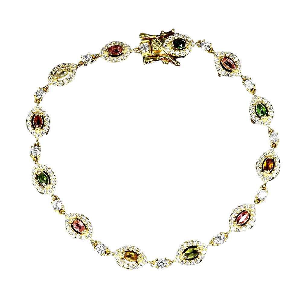 Brățări cu Pietre Semipretioase si Pietre Pretioase din Argint - Bratara argint turmalina