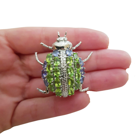 Brosa argint peridot [2]