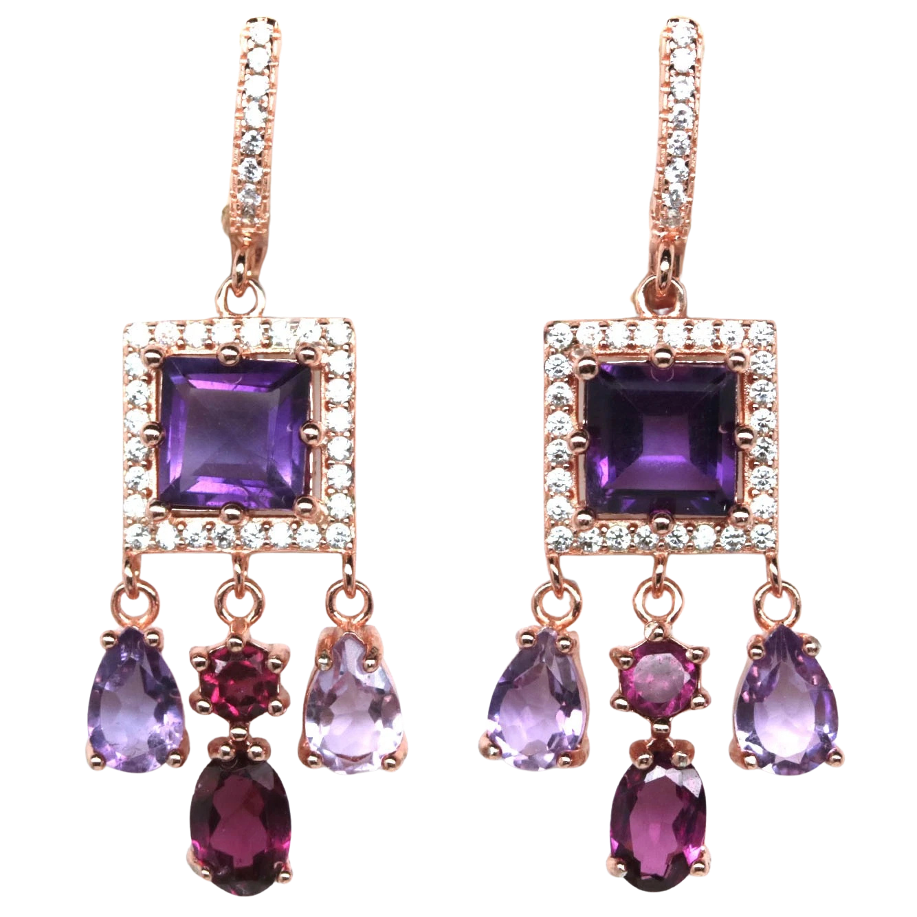 Ametist - Cercei argint ametist