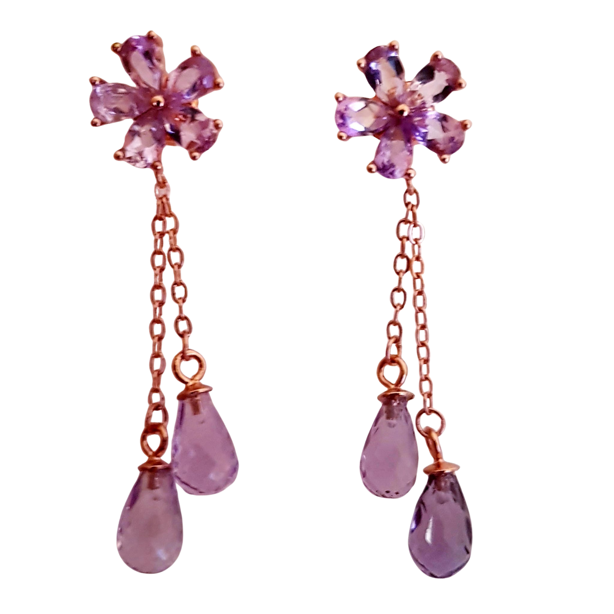 Bijuterii - Cercei argint ametist