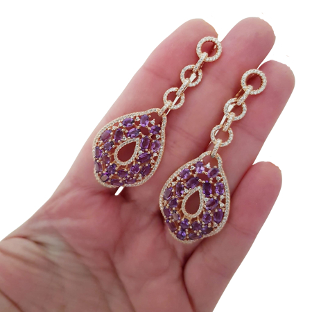 Cercei argint safir [2]