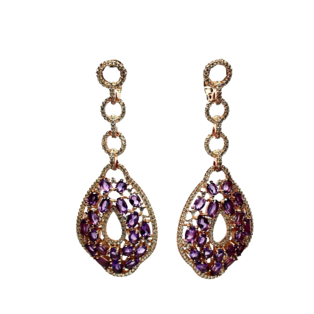 Safir - Cercei argint safir