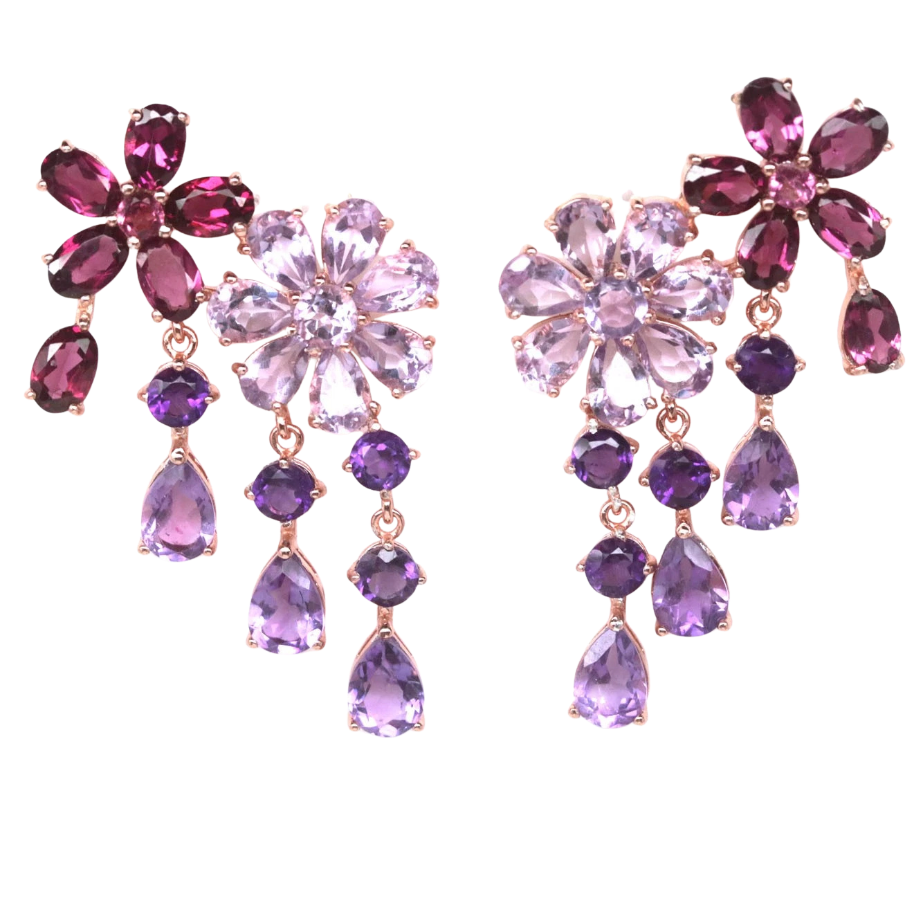 Cercei cu Pietre Semipretioase si Pietre Pretioase din Argint - Cercei argint ametist