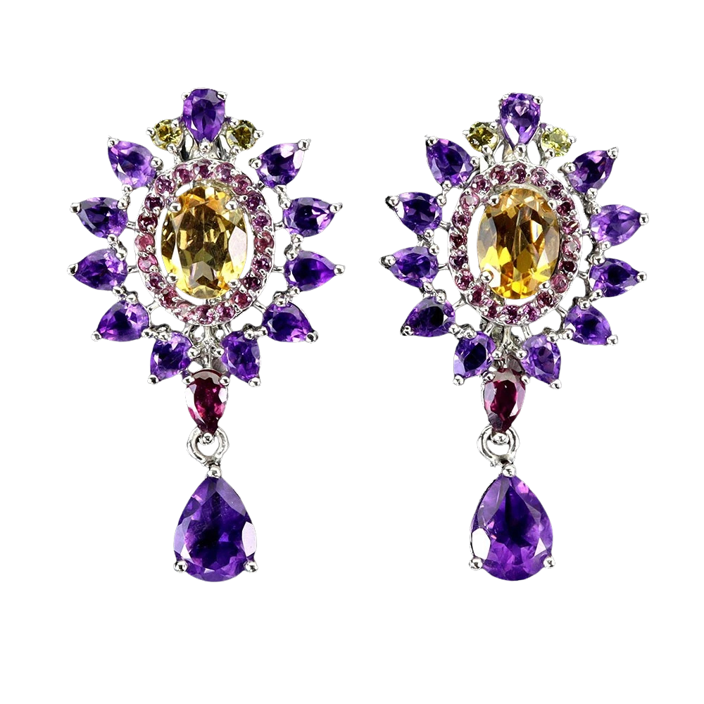 Ametist - Cercei argint ametist