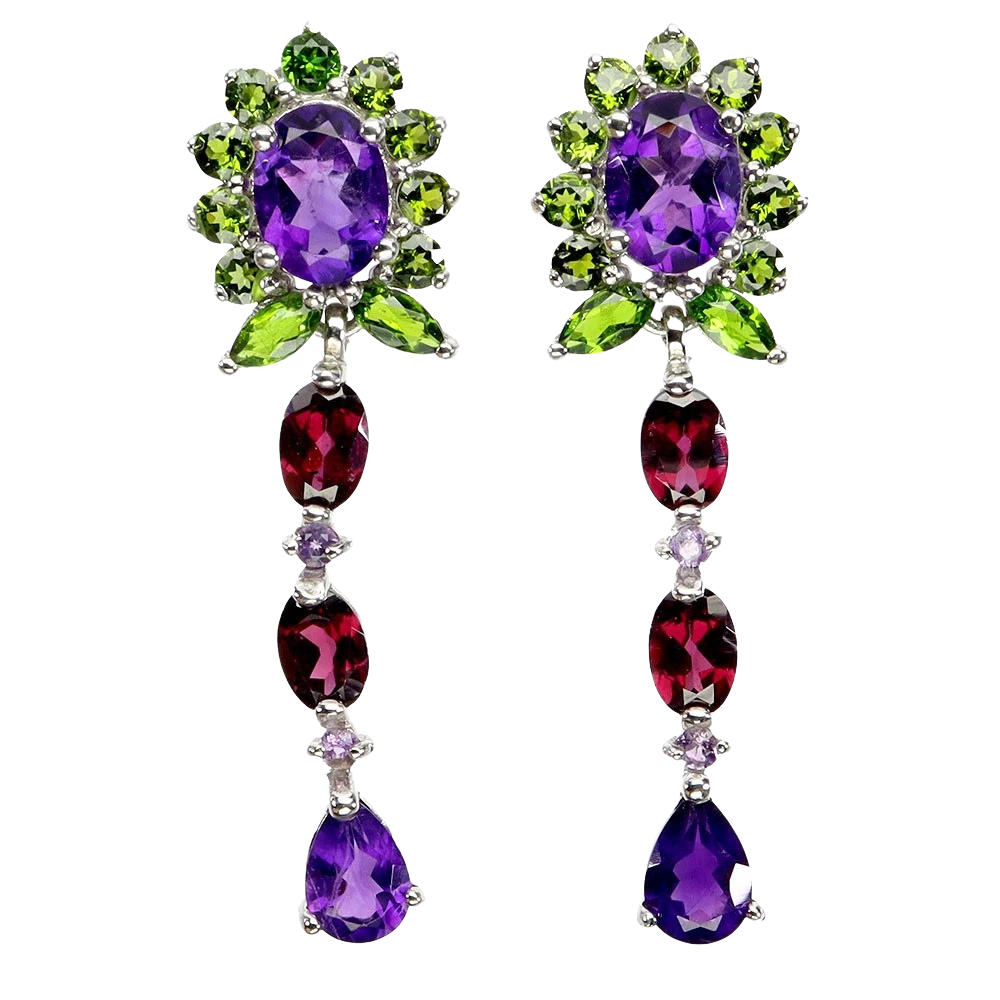 Ametist - Cercei argint ametist