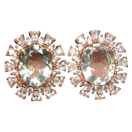 Cercei cu Pietre Semipretioase si Pietre Pretioase din Argint - Cercei argint ametist verde