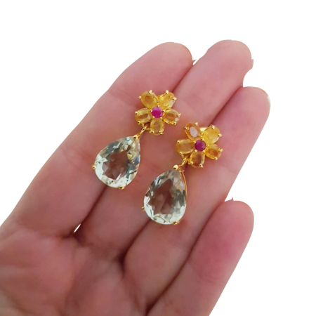 Cercei argint ametist verde [2]