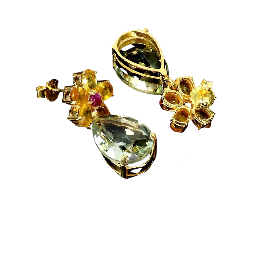 Cercei argint ametist verde [1]