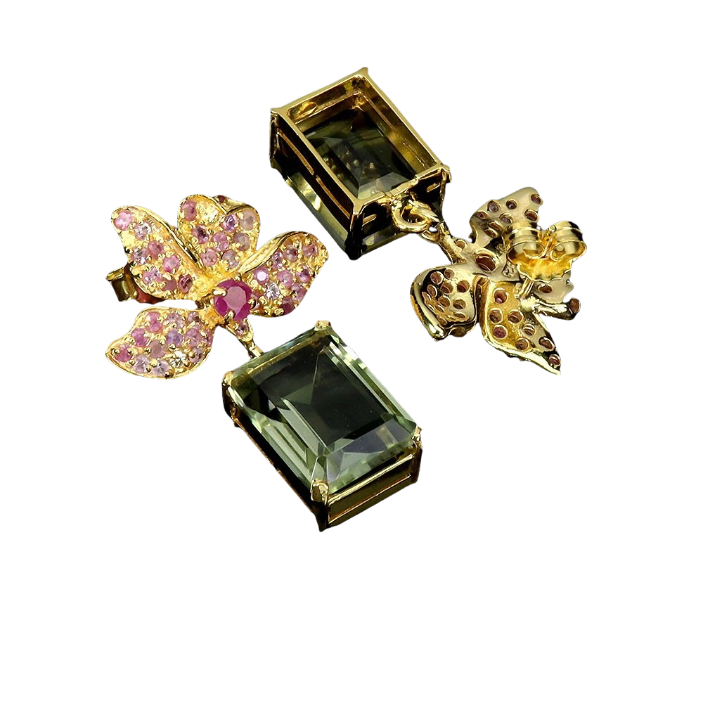 Cercei argint ametist verde [1]