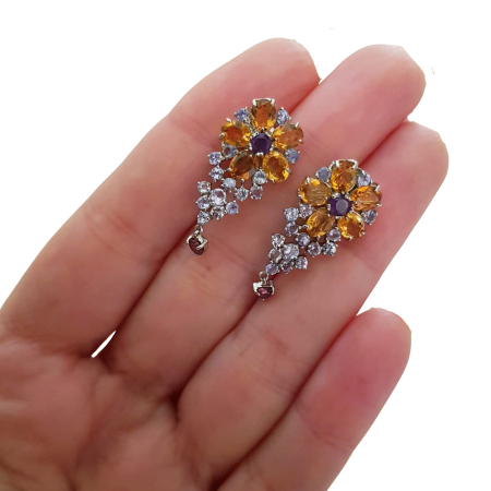 Cercei argint citrin [2]