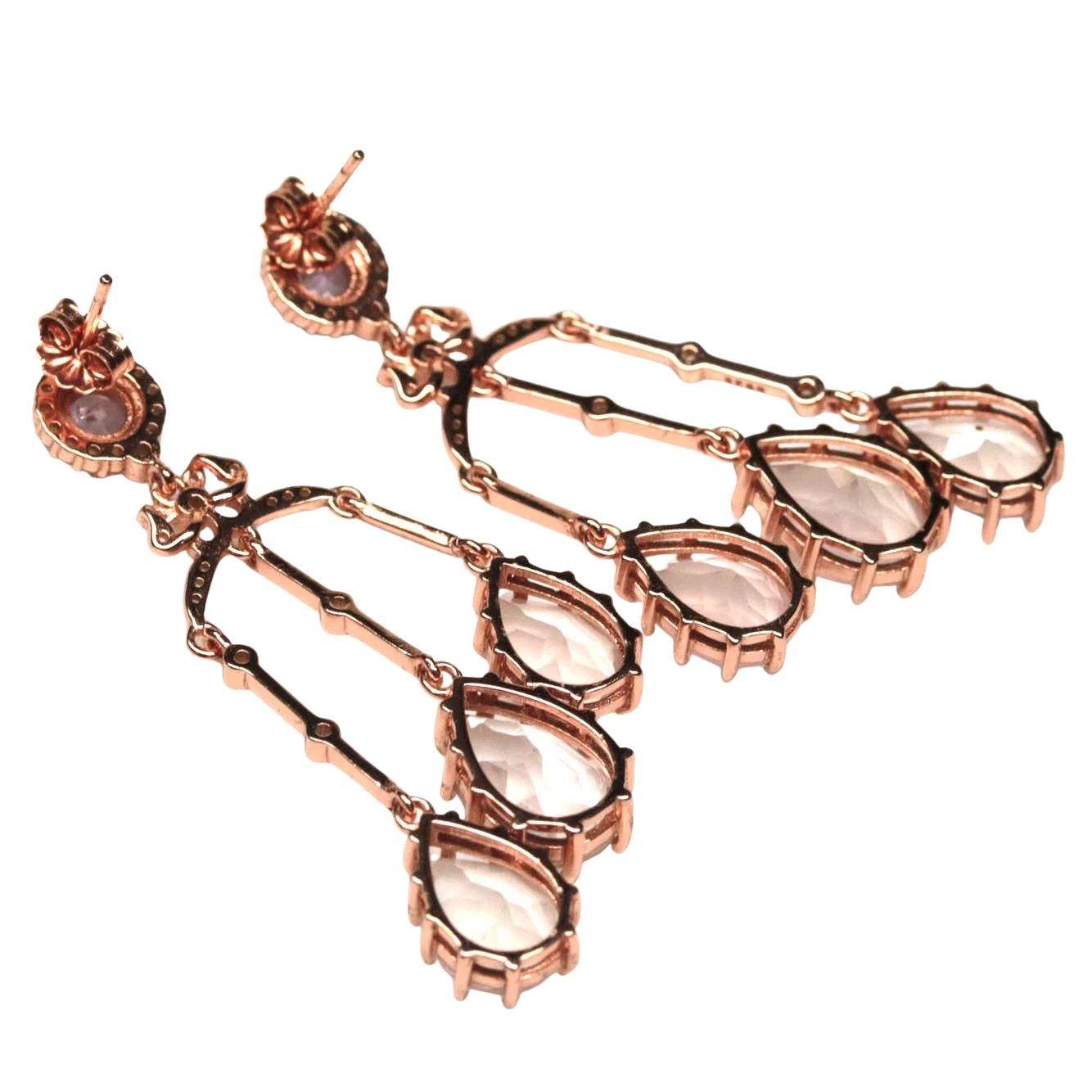 Cercei argint cuart roz [1]