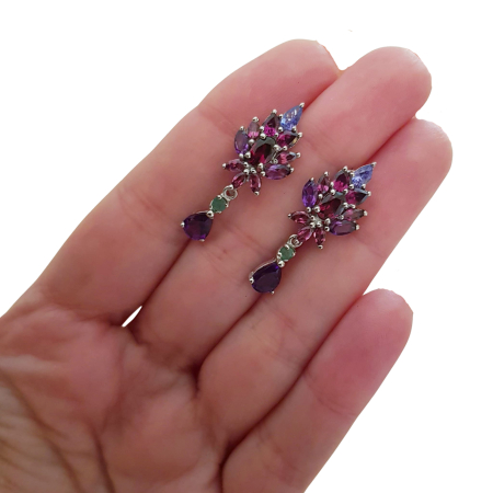 Cercei argint granat [2]