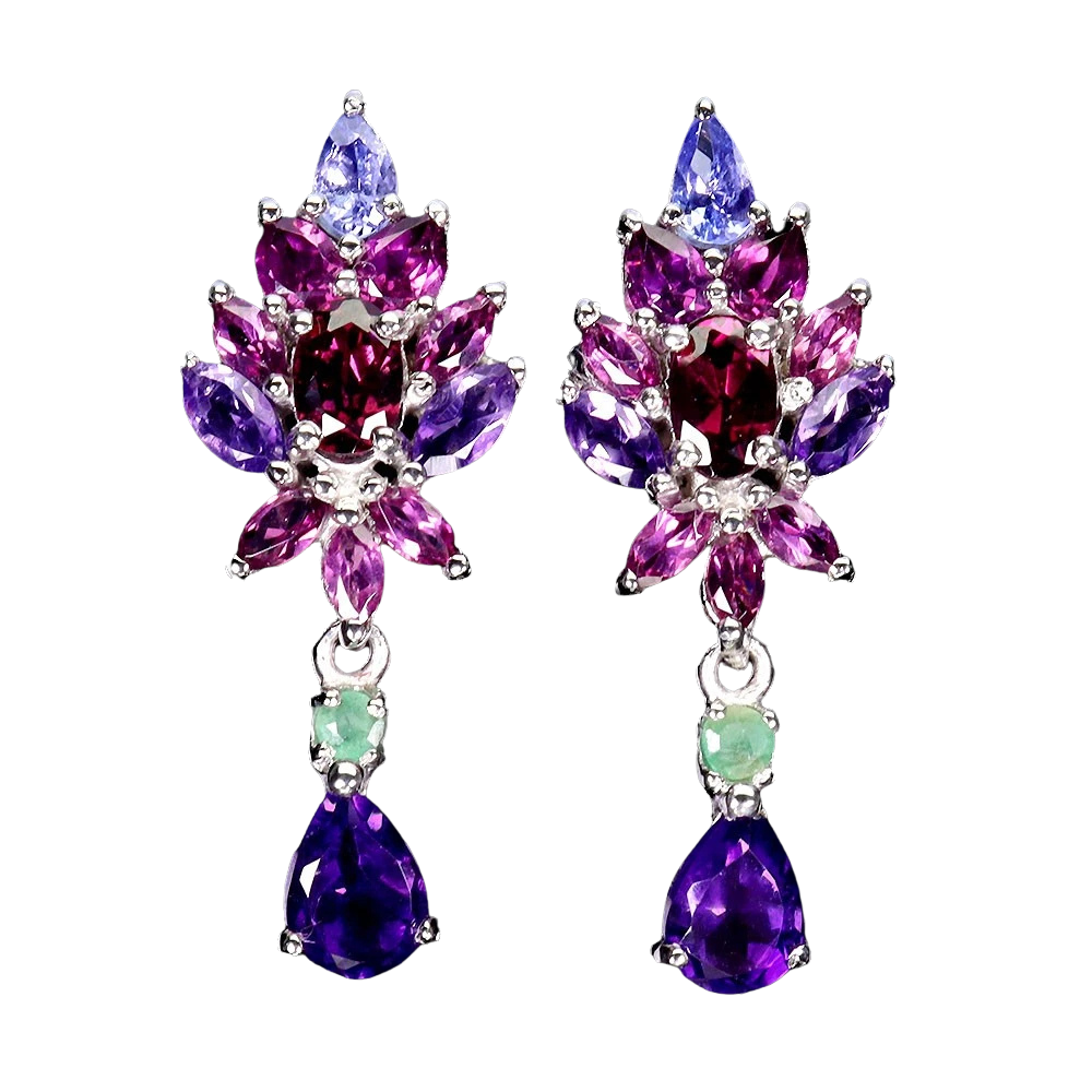 Granat - Cercei argint granat