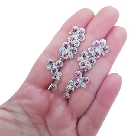 Cercei argint granat [2]