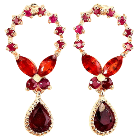 Bijuterii cu Pietre Semiprețioase si Pretioase din Argint - Cercei argint granat