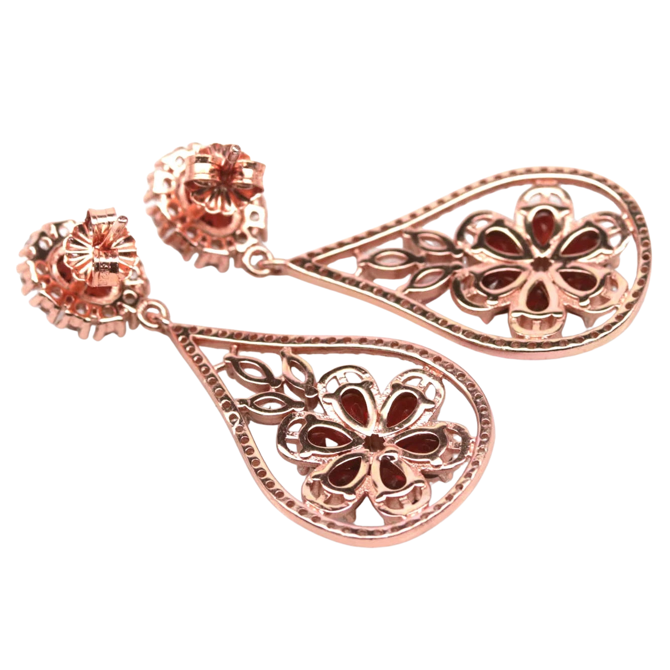 Cercei argint granat [2]