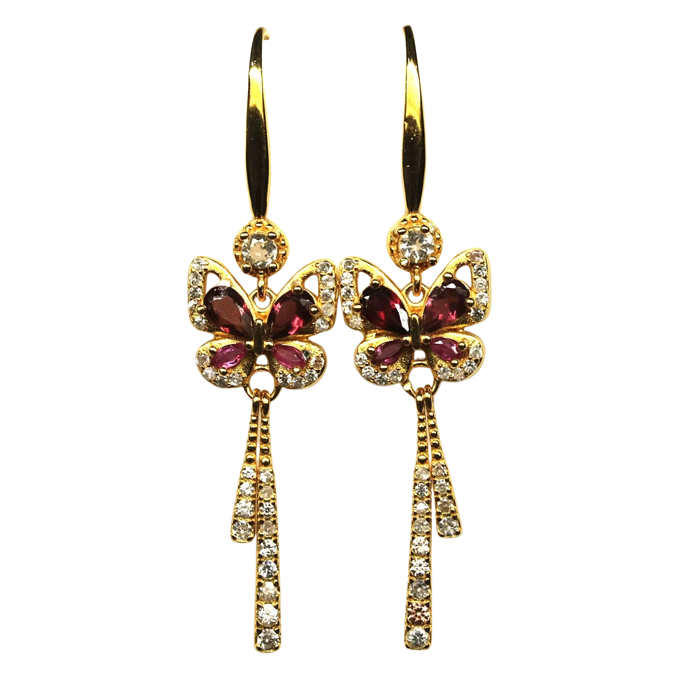 Bijuterii - Cercei argint granat