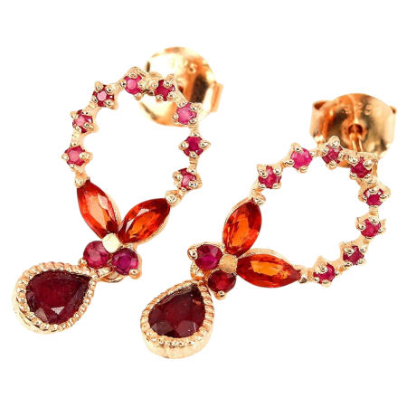 Cercei argint granat [2]