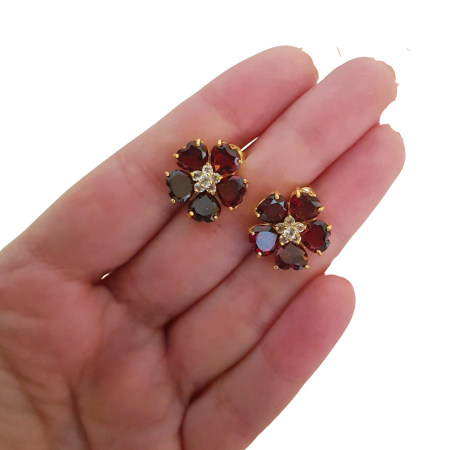 Cercei argint granat [2]