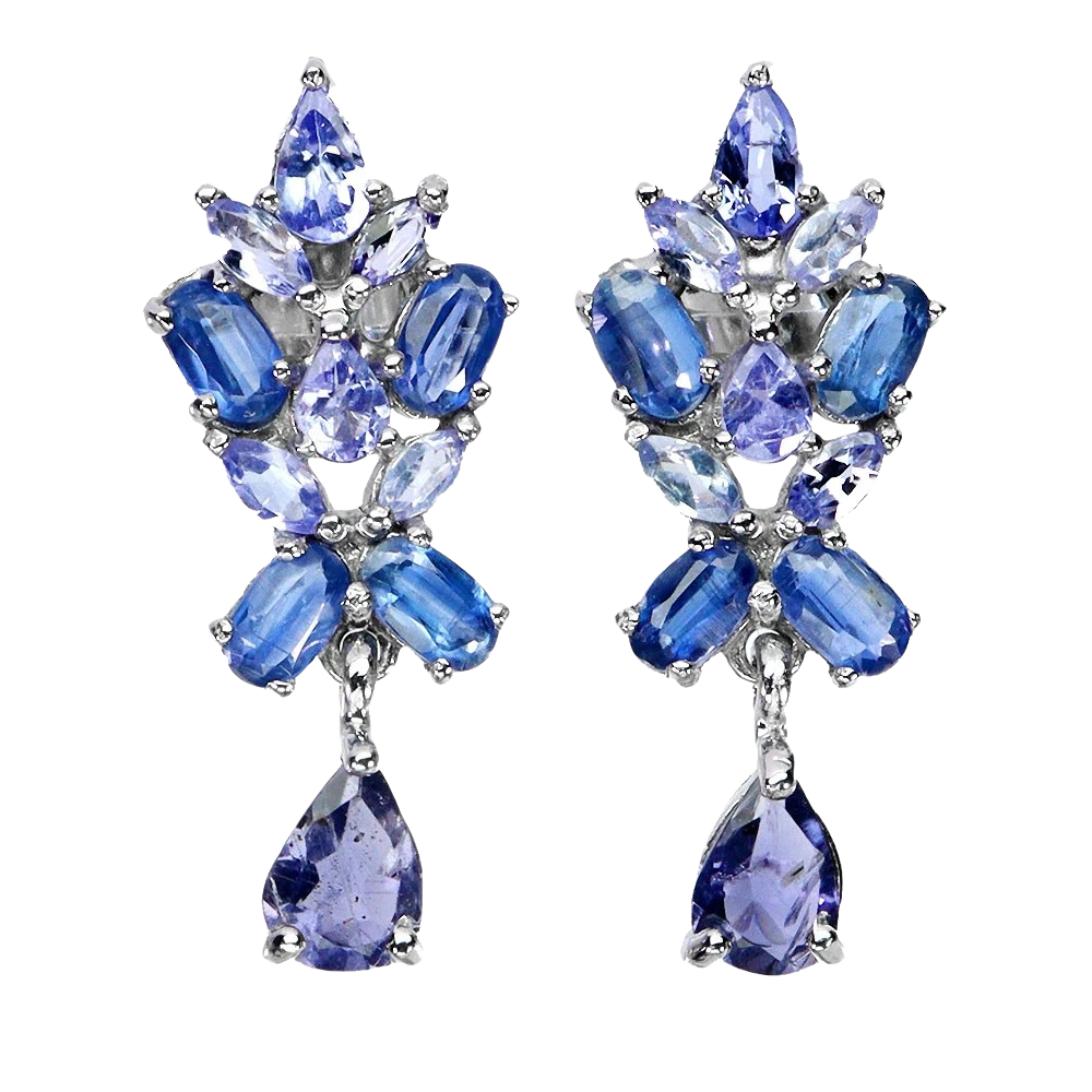 Turmalina - Cercei argint kyanit