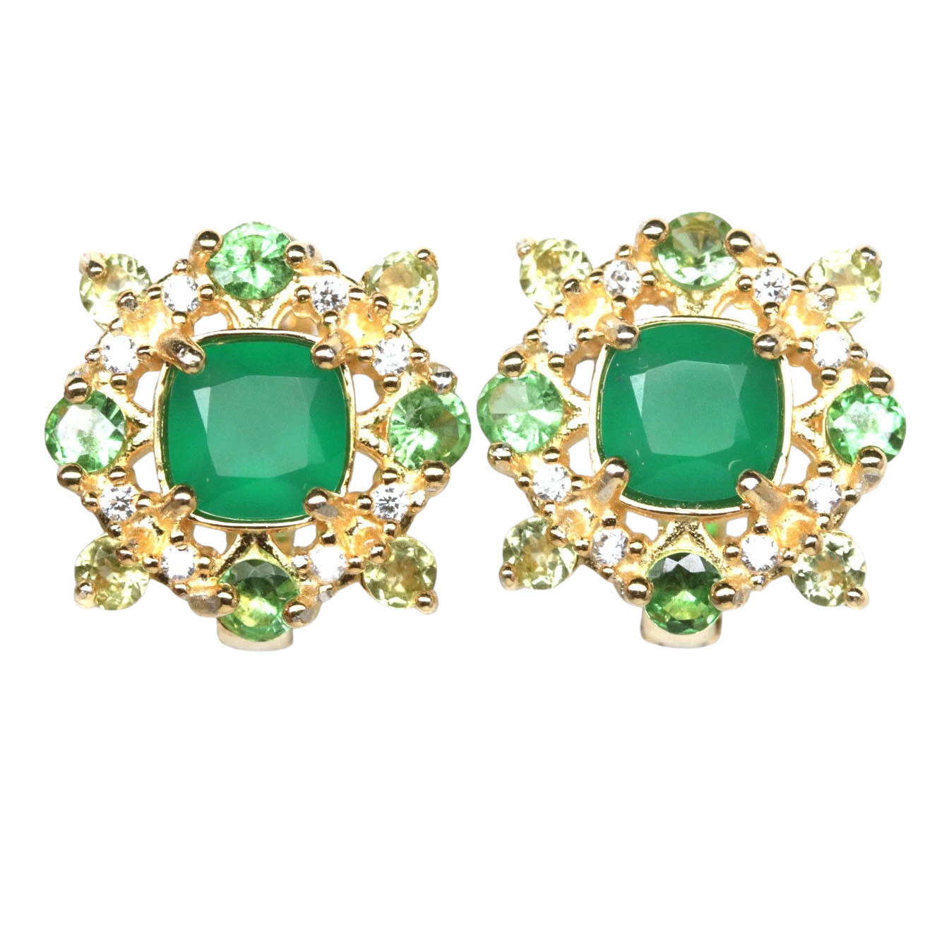 Cercei cu Pietre Semipretioase si Pietre Pretioase din Argint - Cercei argint onix