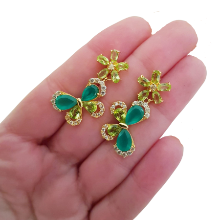 Cercei argint onix verde [2]