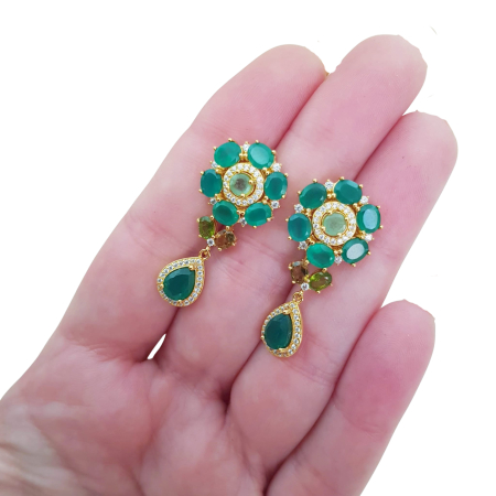 Cercei argint onix verde [2]