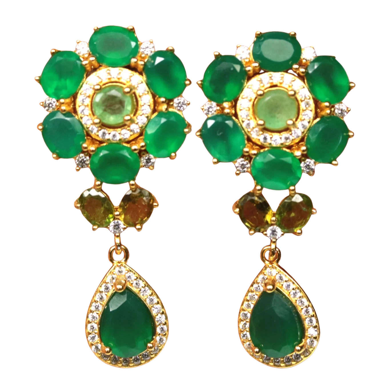 Bijuterii - Cercei argint onix verde