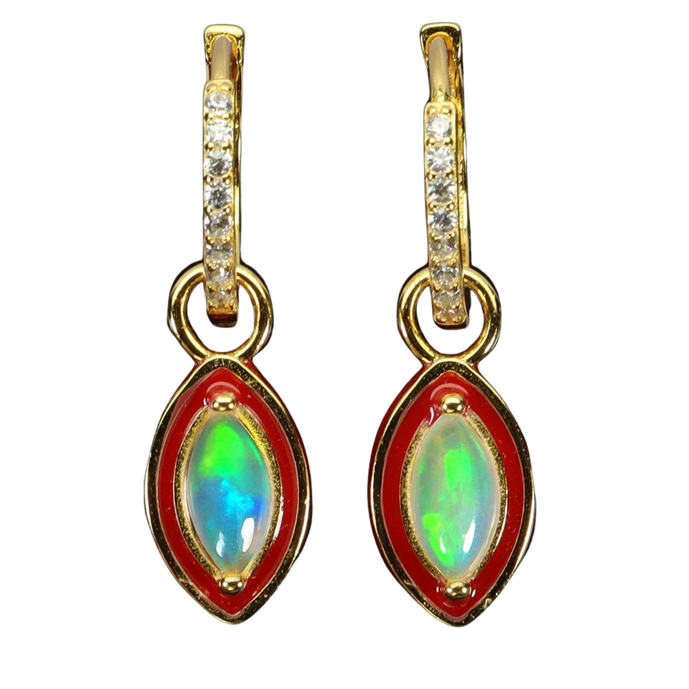 Bijuterii cu Pietre Semiprețioase si Pretioase din Argint - Cercei argint opal