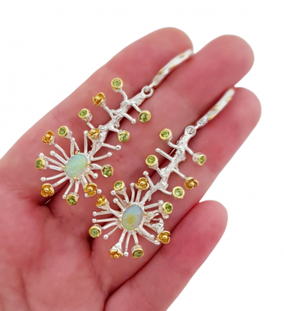 Cercei argint opal [2]