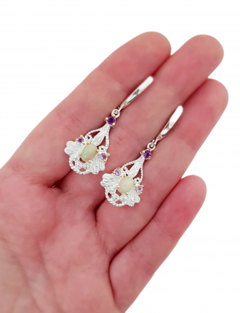Cercei argint opal [2]