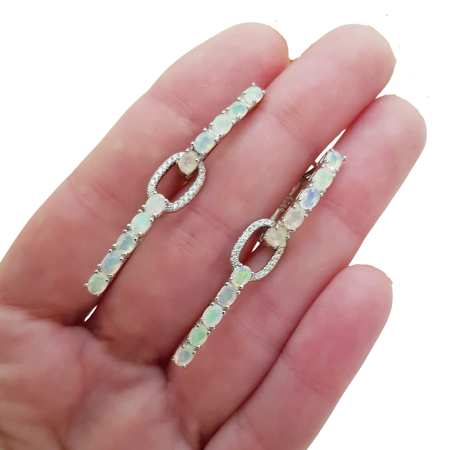 Cercei argint opal [2]