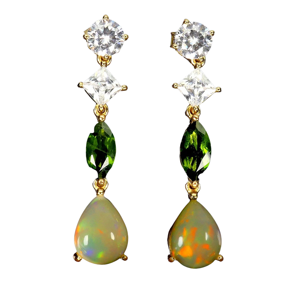 Opal - Cercei argint opal