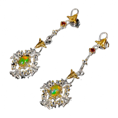 Cercei argint opal etiopian [1]