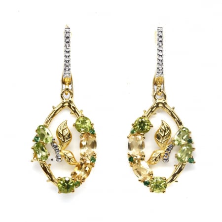 Peridot - Cercei argint peridot C1853