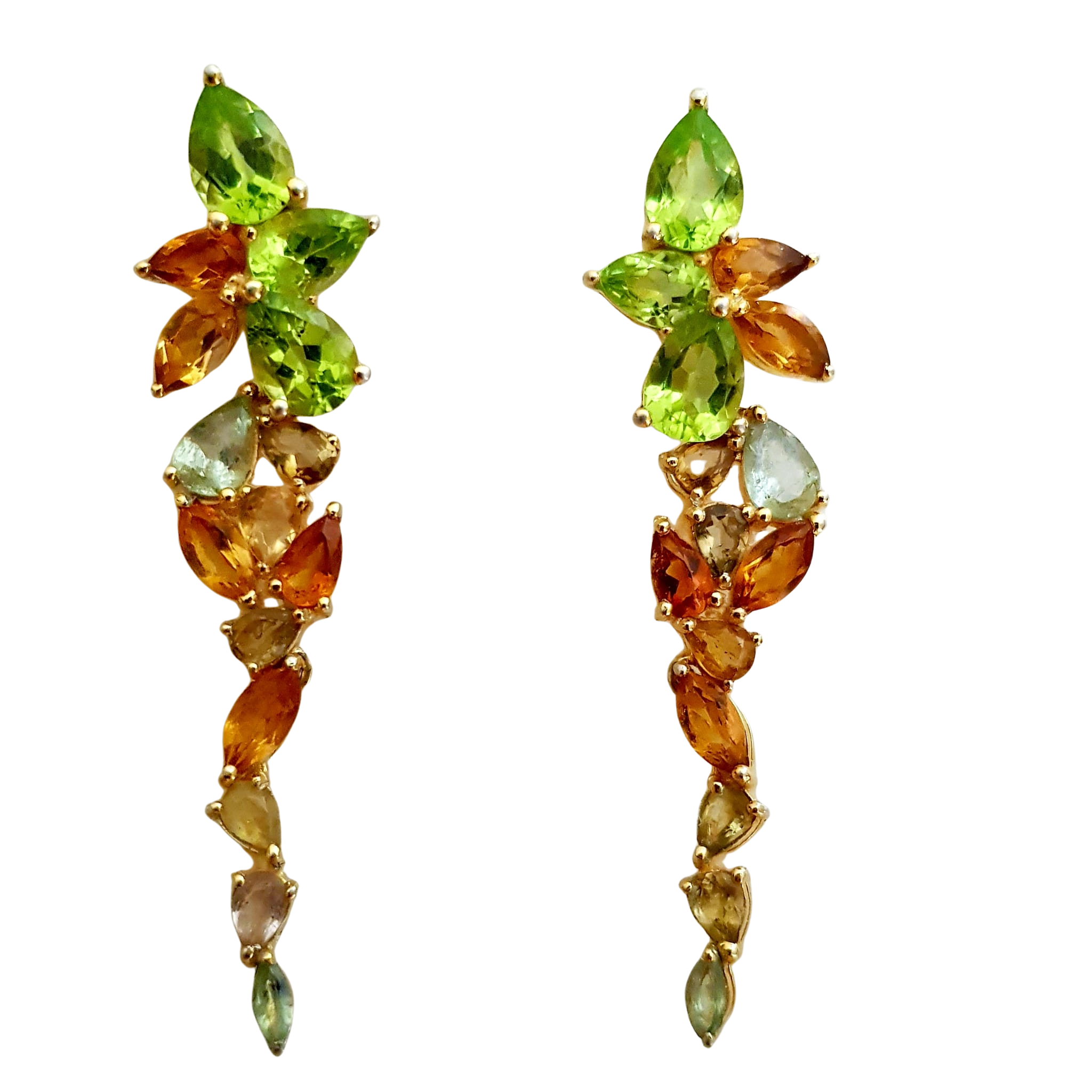 Peridot - Cercei argint peridot