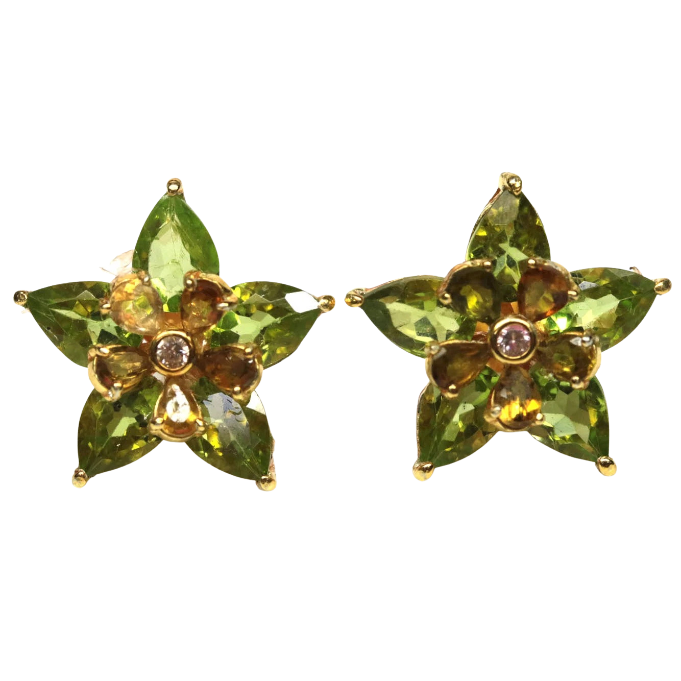 Peridot - Cercei argint peridot