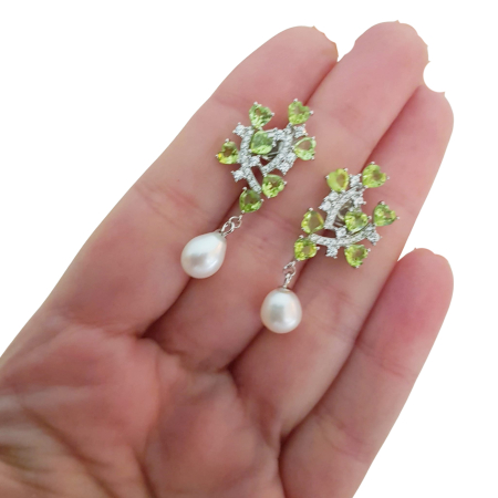 Cercei argint peridot [2]