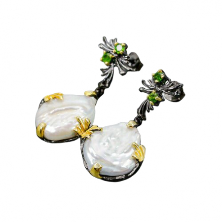 Cercei argint perle baroce [1]