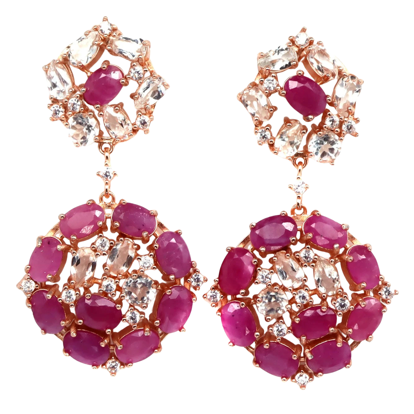 Rubin - Cercei argint rubin