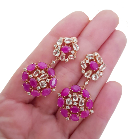 Cercei argint rubin [2]