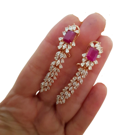 Cercei argint rubin [2]