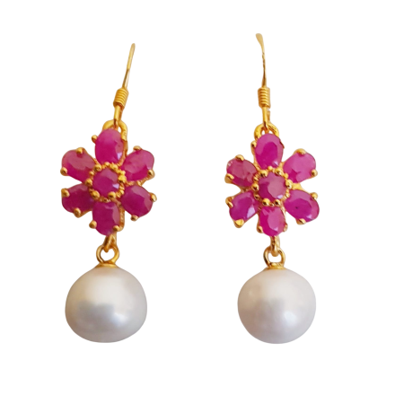 Bijuterii - Cercei argint rubin