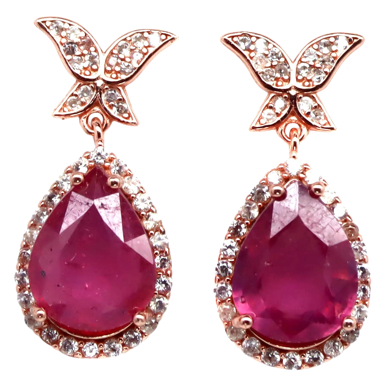 Rubin - Cercei argint rubin