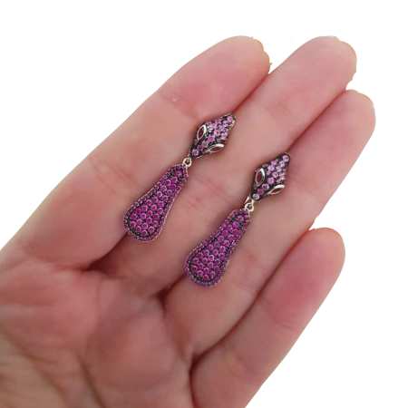 Cercei argint rubin [2]