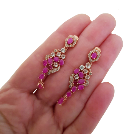 Cercei argint rubin [2]