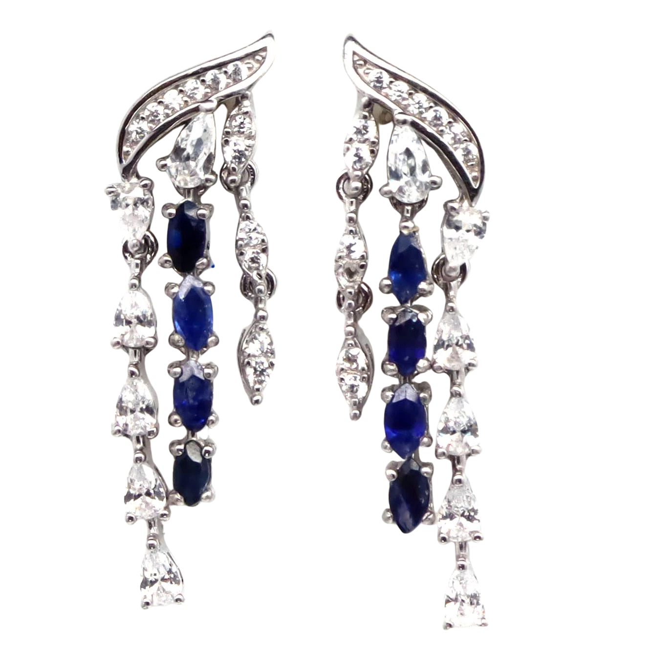 Safir - Cercei argint safir