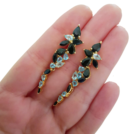 Cercei argint safir [2]