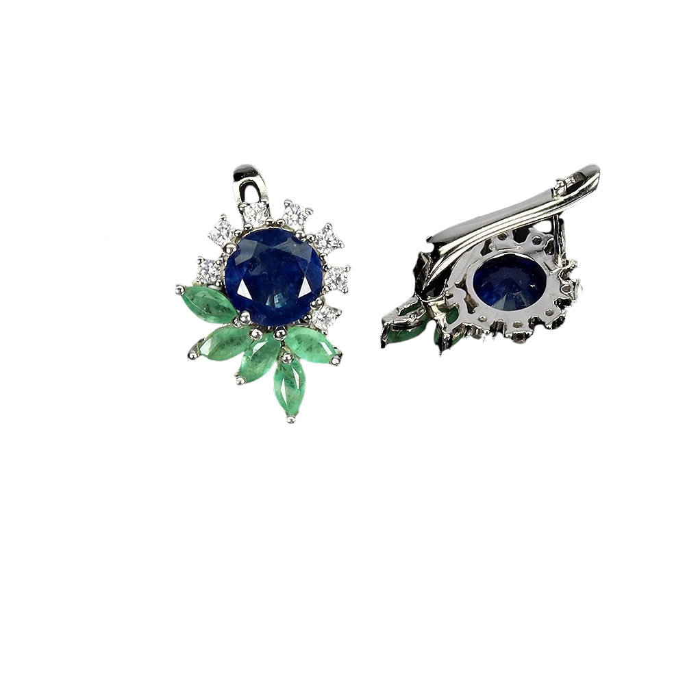 Cercei argint safir [1]